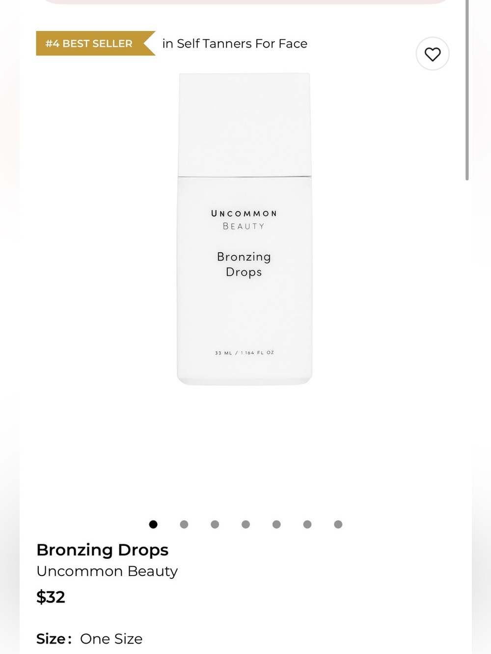 Uncommon beauty bronzing drops! New!